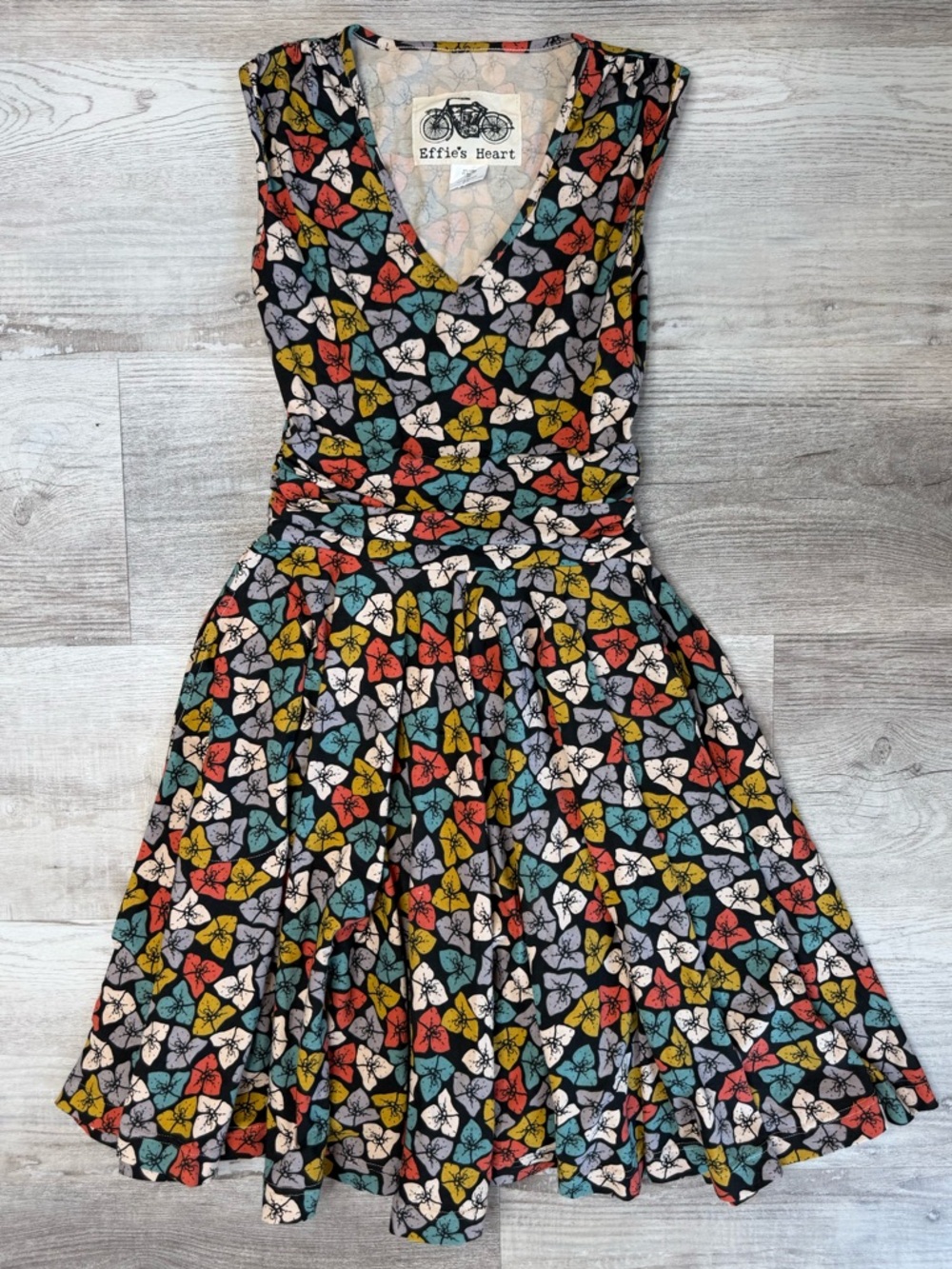 Effie's Heart The Charming Fit & Flare Dress Women’s size XS Bougainviella NWOT
